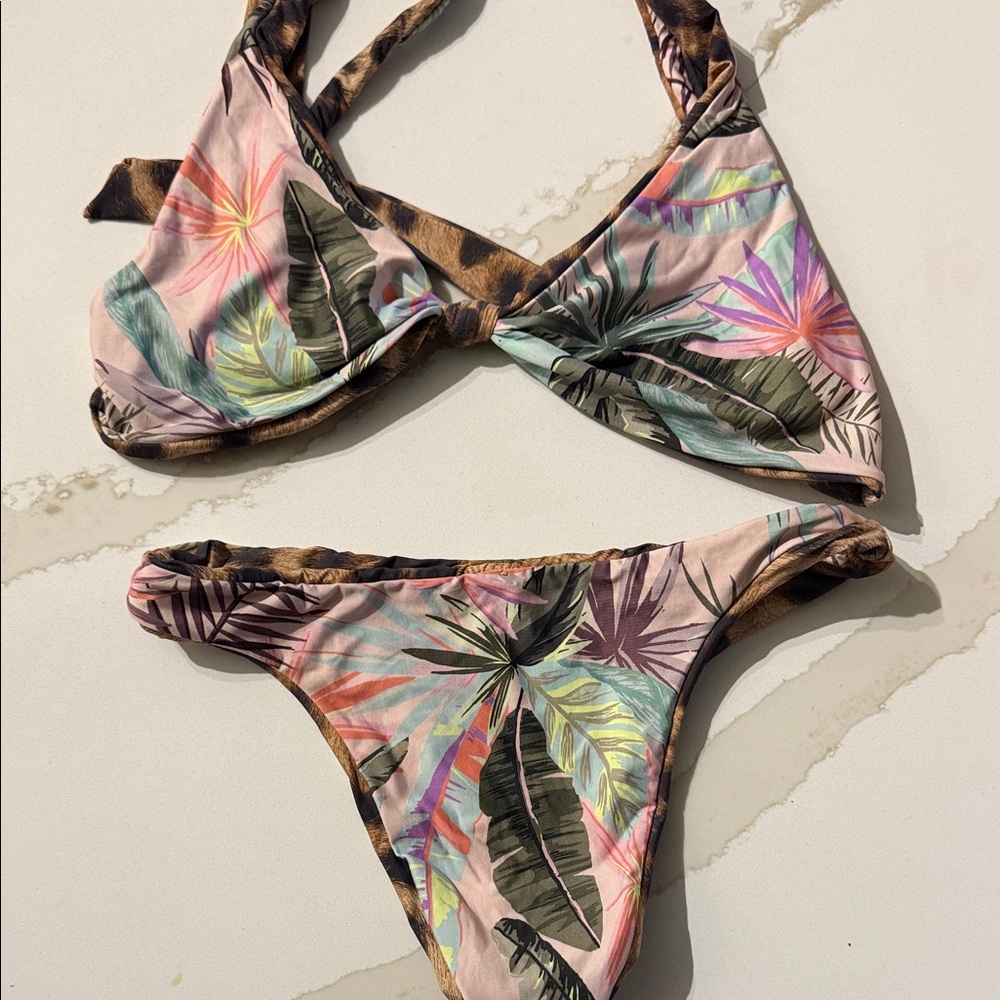 Reversible Leopard Print Bikini Set - image 2
